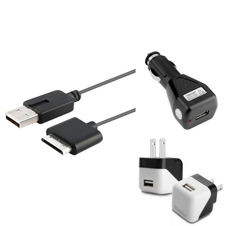 Insten USB Travel + Car Charger Adapter + USB Charging Cable For Sony PSP Go