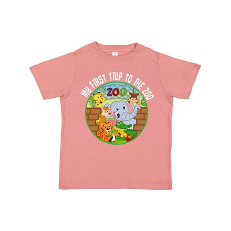 

Inktastic 1st Trip to Zoo Animals Outfit Gift Toddler Boy or Toddler Girl T-Shirt
