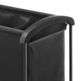thumbnail image 3 of Whitmor 3-Section Laundry Sorter with Wheels - Black, 3 of 4