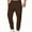 Brown, variant on Men's Joggers with Pockets, Elastic Waistband with Drawstring, Multi-Pocket Casual Sweatpants for Running, Work, and Relaxation