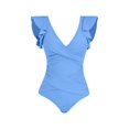 thumbnail image 4 of Baqcunre Womens One Piece Swimsuits, Women's Swimsuit Ruffle Slimming Tummy Bathing Suit High Waist Swimwear, Women's Swimwear 1PC Sky Blue S, 4 of 4
