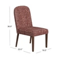 thumbnail image 3 of HomePop Rounded Back Upholstered Dining Chair, Rust Chenille, 3 of 9