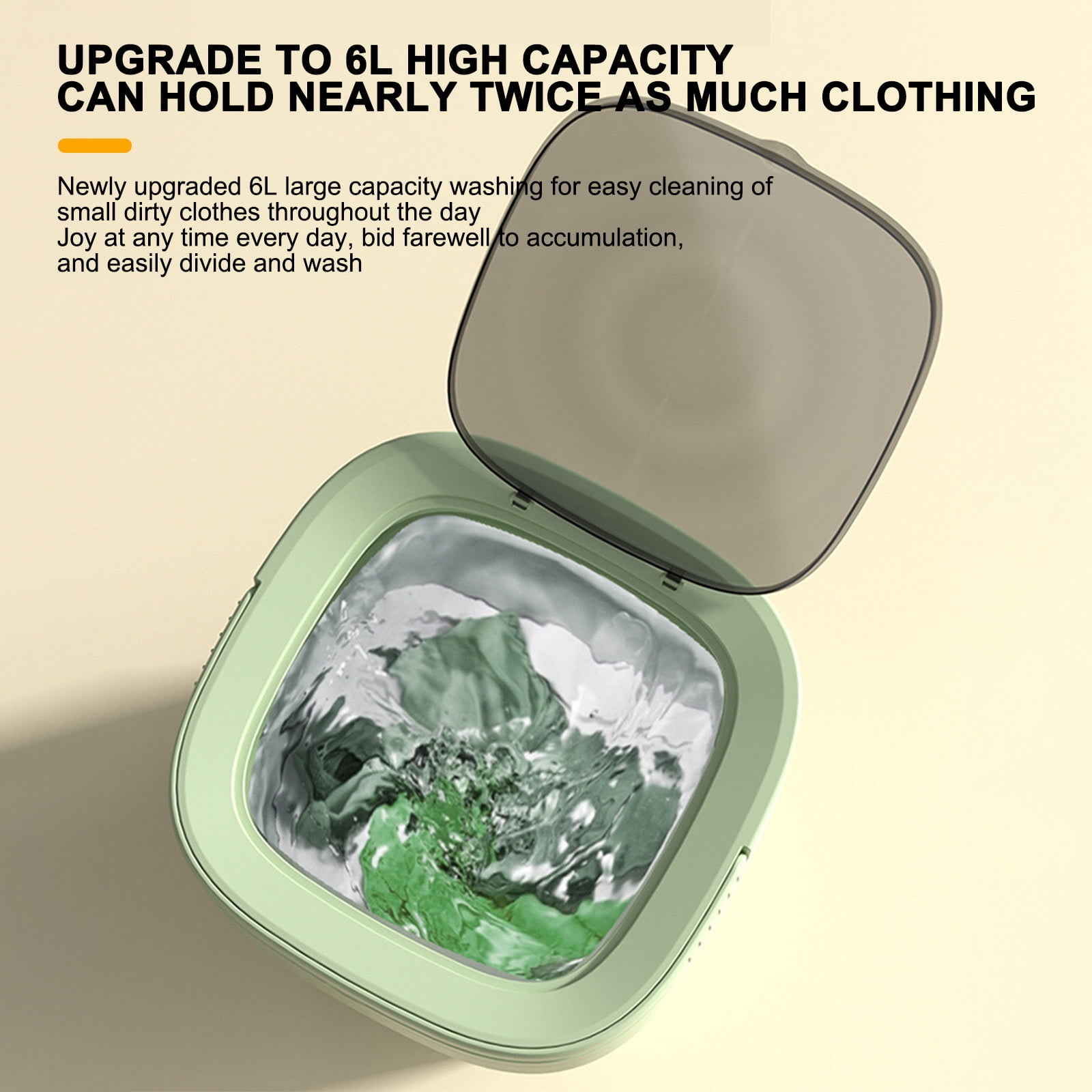HBBKVI Mini Washing Machine Foldable Bucket Type Laundry Clothes Washer Cleaner Travel