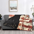 thumbnail image 2 of Naloa Wood Grain Bald Eagle Flannel Blankets - Thick and Warm Blanket for Winter, Soft Fuzzy Plush King Blanket for All Seasons60"x50", 2 of 6