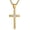 A large crystal, variant on Women's Cross Pendant Necklace - Gold Plated Stainless Steel with Rhinestone Inlaid, Christian Religious Fashion Jewelry for Women