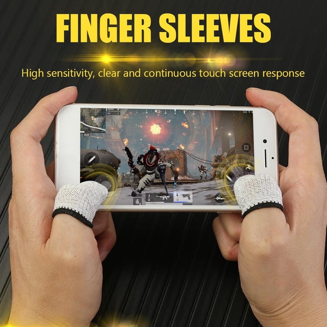 1 par de controladores de juegos transpirables a prueba de sudor para juegos dedo pulgar manga (E) Tmvgtek Para estrenar