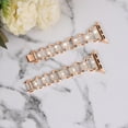 thumbnail image 3 of For Apple Watch Series 1/2/3 42mm Oval Alloy Strap Rhinestones Decor Watch Band + PC Watch Case, 3 of 5