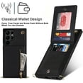 thumbnail image 7 of Crossbody Phone Case for Samsung S22 Ultra with Card Holder,Samsung Galaxy S22 Ultra Case Wallet with Strap Lanyard for Women Men, Magnetic Clasp Leather PU Flip Cover for S22 Ultra 6.8", Black, 7 of 7