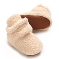 thumbnail image 5 of Otqutp Round Toe Boots for Toddler Baby Snow Shoes Prewalker Boots Booties Toddler Soft First Girls Warming Boys Baby Shoes 0-9 Months(Beige,6-9 Months), 5 of 8