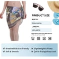 thumbnail image 7 of Kll Still Life Flowers Print Women'S Sarong Coverups Short Bathing Suit Wrap Skirt Beach Wrap Swimsuit Cover Ups, 7 of 7