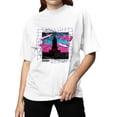 thumbnail image 2 of Officially Licensed Nasa Retro Neon Rocket Launch Design Women's T-shirt, 2 of 3