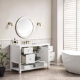 thumbnail image 4 of James Martin 330-V48-BW-3WZ Single Vanity Bright White w/ White Zeus Top, 4 of 7
