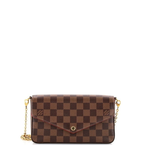 Pre-Owned Felicie Pochette Damier By Rebag