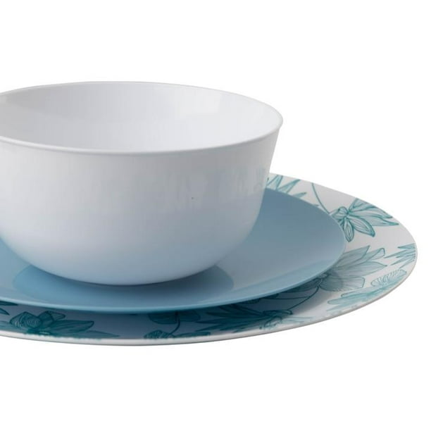 60 Pack Combo Premium 20 Disposable Plastic Dinner Plates , 20 Salad