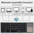NEW B033 Portable Bluetooth Folding Mini Keyboard, Foldable BT Wireless