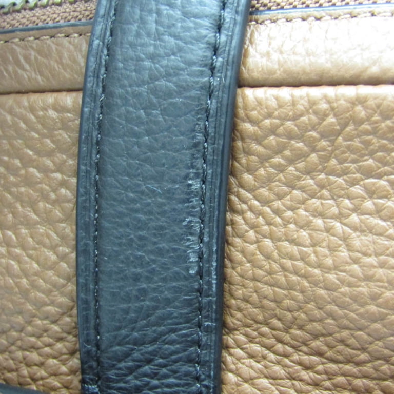 Pre-Owned Coach Hamilton Pebble Leather Double Zip F27617 Men's