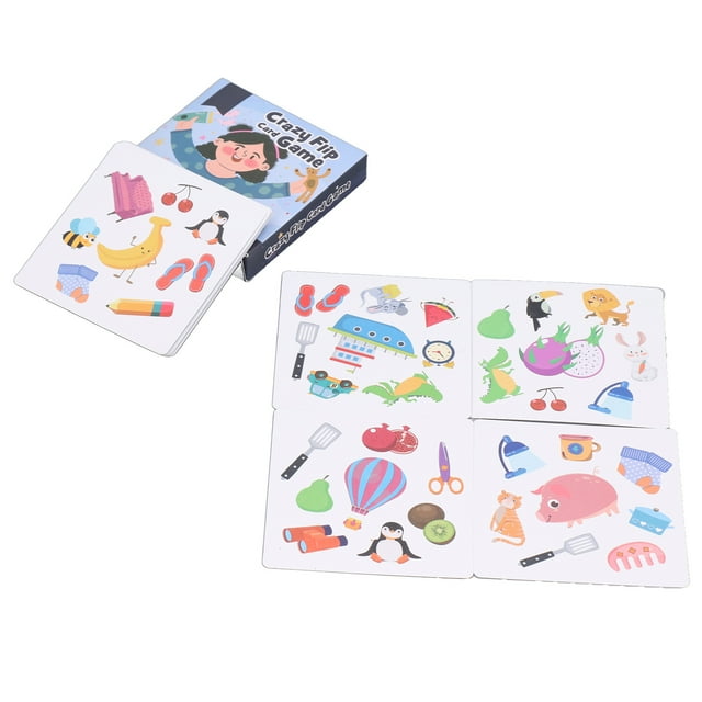 Juegos Juegos De Cartas A Juego Flip Card Juego De Mesa Familiar Juguetes De Aprendizaje Temprano Regalos Para Niños Pequeños Y Niños