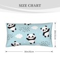 thumbnail image 3 of Disketp Cute Panda Bear Pillowcase, Queen Size Pillow Cases for Bedroom,Office,Sofa, Pillow Cover with Envelope Closure - 20x36in, 3 of 7