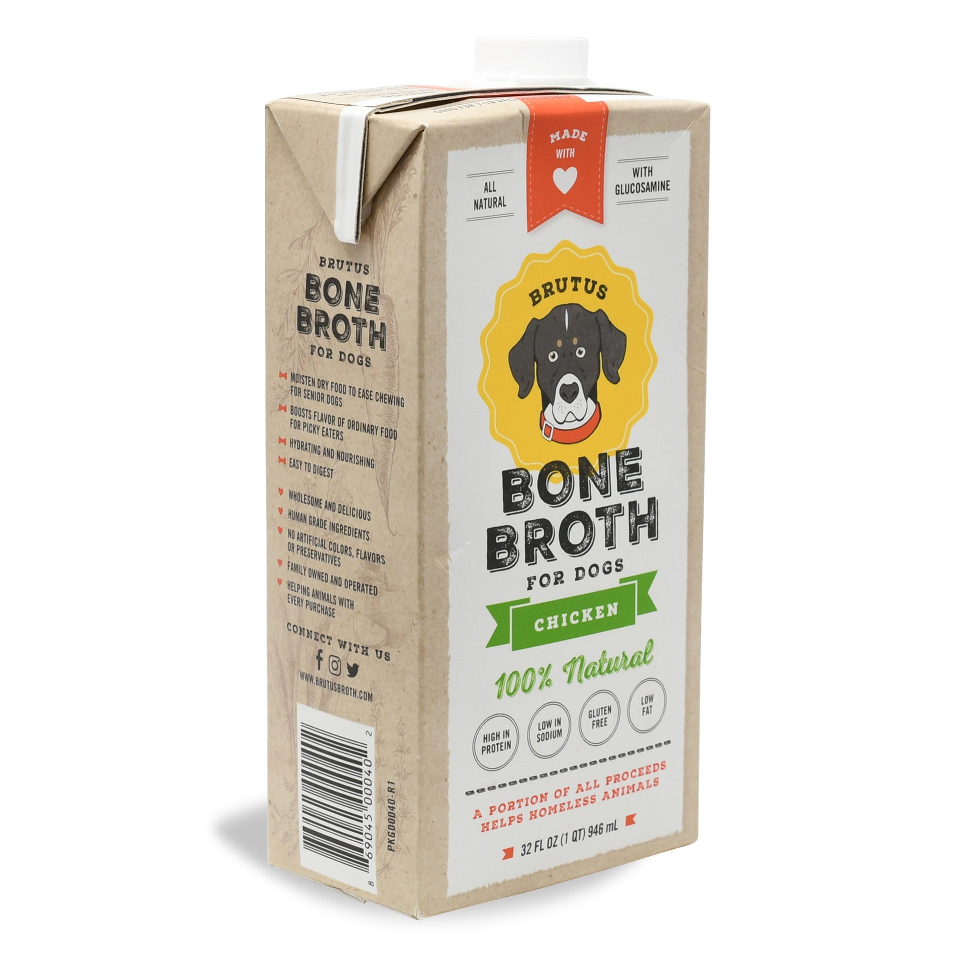 Brutus Bone Broth, Chicken Bone Broth for Dogs, 32 oz Brutus Bone Broth, Chicken Bone Broth for Dogs, 32 oz