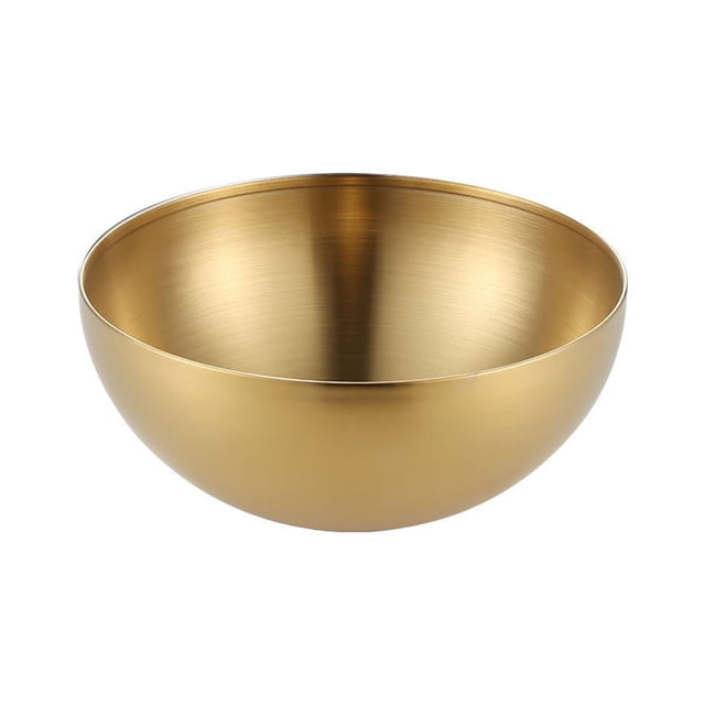 veasfak Metal Bowls Soup Bowls Multifunction Stackable for Refrigerator Aureate 20cm