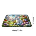thumbnail image 3 of TIELUTT Easter Holiday Decorative Floor Mat for Indoor Home Springtime Bunny Rabbit Themed Area Rug Small Area Rug for Kids Footed Throw Blanket Blankets with Tassels Porch Throw Blanket Blanket Sofa, 3 of 6