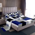 thumbnail image 1 of Erosebridal Patchwork Rectangle Sheet Set Twin,Geometry Stripe Bedding Sets Twin Size,Abstract Artwork Decor,Breathable,3pcs, 1 of 7