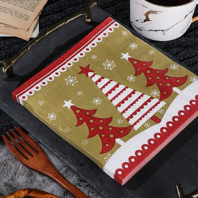 Servilletas navideñas de colores Lisbinx, servilletas para fiestas, servilletas para fiestas, servilletas desechables