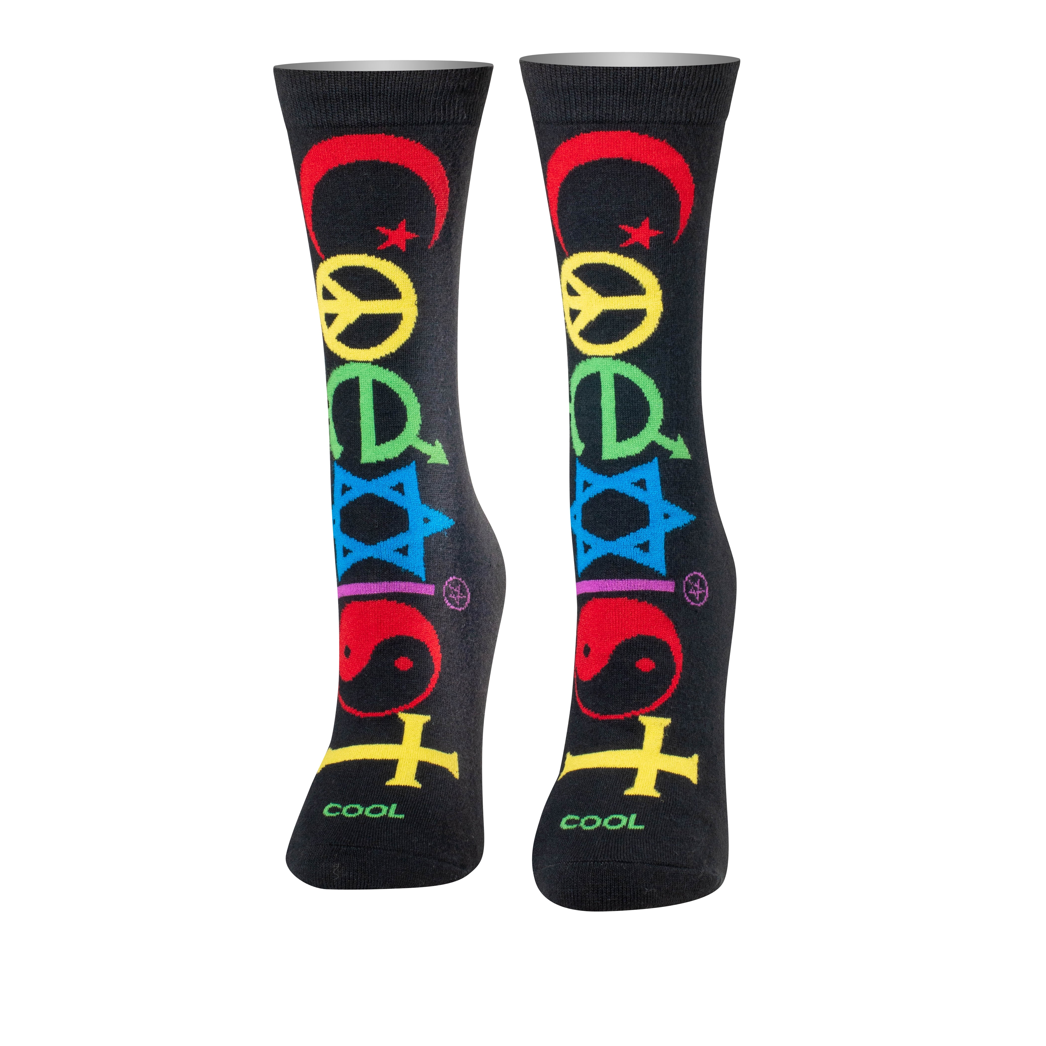 Cool Socks - Cool Socks, Women's, Graphic, Coexist, Crew, Colorful Cute ...