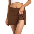 thumbnail image 2 of Conairie Womens Swim Skirts Tummy Control High Waisted Ruffle Swimsuit Breathable Bathing Suit Skirt Bottoms Coffee L, 2 of 4