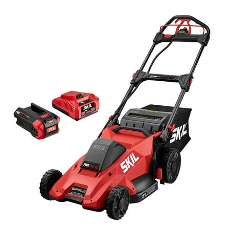 UPC: 0039725000620 | SKIL SM4910-10 PWR CORE 40 Brushless 40V Self-Propelled Mower Kit w/5.0Ah Battery & Charger