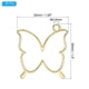 thumbnail image 2 of 30 piezas de biseles abiertos, biseles de resina, colgantes de mariposa, biseles de fondo abierto, marco hueco de aleación a granel para aretes de resina, dorado, 2 of 6