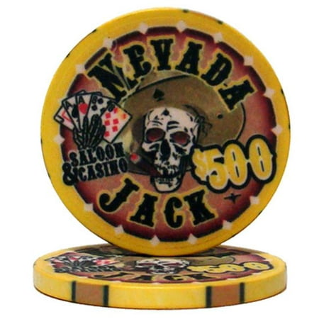 Brybelly CPNJ-Dollar 500 500 Dollar Nevada Jack 10 g Ceramic Poker (Best Ceramic Poker Chips)