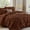 Dark Brown, variant on Flymme Queen Comforter Set with Sheets 7 Pieces Dark Green Bed in a Bag Queen Size Bed Set Soft Microfiber Pinch Pleat Bedding Set for All Season