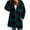 Dark Green, variant on Women's Plus Size Plaid Lined Hooded Jacket Button Up Oversized Fuzzy Coat Checkered Flannel Hoodie Jacket Blue 5XL