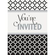Quatrefoil Graduation Invitations, 8-cou