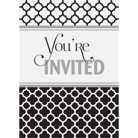 Quatrefoil Graduation Invitations, 8-cou