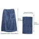 thumbnail image 2 of Toalla de baño portátil para hombre, bata de baño para spa, toallas de algodón para envolver el cuerpo con bolsillo, envoltura de baño ajustable, 31,5x59 pulgadas (azul), 2 of 5