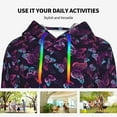 thumbnail image 4 of Haiem Purple Butterfly for Women's Fashion Hoodies & Sweatshirts with Kangaroo Pocket,Hooded Sweatshirt with Eye-catching Drawstrings-Medium, 4 of 7