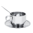 thumbnail image 4 of Juego de taza de caf?120ML / 4OZ, 4 piezas Juego de cucharas de caf?expreso de pared de caf?doble de acero inoxidable Juego de sucer y cuchara Regalo de San Valentín Ideal para la Unbranded JY13062, 4 of 7
