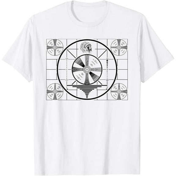 TELEVISION TV VIDEO TEST PATTERN OFF AIR VINTAGE T-ShirtMen and women can wear white T-shirts, gifts. Age: M,,L,XL,2XL,3XL, 35XL