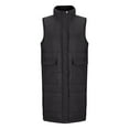 thumbnail image 6 of ATOYSOY Womens Long Puffer Vest Winter Lightweight Quilted Coats Zipper Sleeveless Padded Jacket with Pockets Black M, 6 of 6