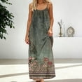 thumbnail image 2 of Amzcrzy Backless Cami Maxi Dress Women's Summer Floral Print Crew Neck Sleeveless House Dress Spaghetti Strap Backless Casual Beach Long Dresses for Vacation Daily Multicolor L, 2 of 6