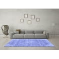 thumbnail image 3 of Ahgly Company Machine Washable Indoor Square Abstract Blue Modern Area Rugs, 6' Square, 3 of 4