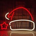 thumbnail image 1 of Puntoco Luces decorativas de neón navideñas Patrón de gorro navideño Luces ambientales festivas de acrílico, 1 of 6