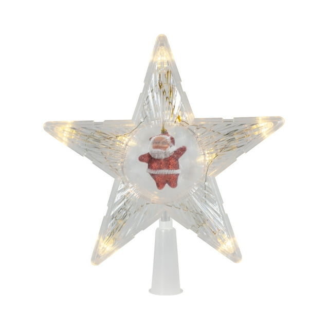 Estrella Navideña Importadora La Merced Con Luz Led Cálida Santa Claus Plástico Resistente