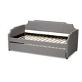 thumbnail image 5 of Baxton Studio Ally Modern and Contemporary Grey Fabric Upholstered Twin Size Sofa Daybed with Roll Out Trundle Guest Bed, 5 of 7