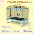 thumbnail image 2 of Gymax 3-in-1 6FT Rectangle Kids Trampoline w/ Swing Horizontal Bar & Safety Net Outdoor Yellow, 2 of 10