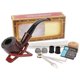thumbnail image 1 of Handmade Wooden Pipe Kit - Complete Tobacco Smoking Kit with Heat-Resistant Inner Liner & Accessories Gift Set, 1 of 5