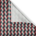 thumbnail image 5 of Ambesonne Retro Grommet Curtain, Country Style Checkered, 50" x 72", Dark Coral Teal Beige, 5 of 6