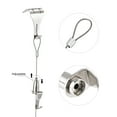 thumbnail image 3 of Unique Bargains Picture Hanging Wire Kit 1.5M Electroplating with Large S-Hook Load 66lbs 4Set, 3 of 5
